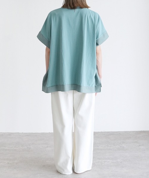 reca(レカ)の「ドライタッチポンチョプルオーバー(Tシャツ/カットソー・レディース・ブルー/ブラック/オフホワイト・FREE)」の11枚目の写真