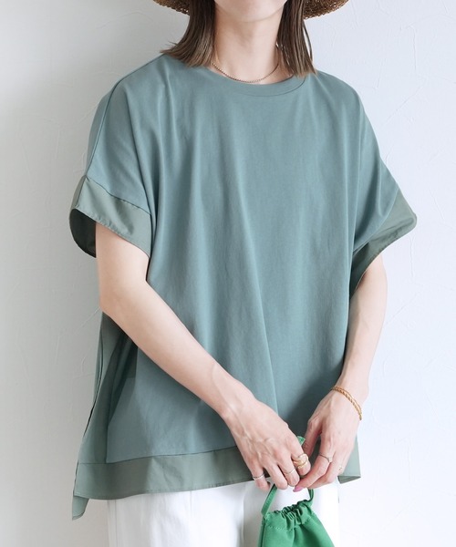 reca(レカ)の「ドライタッチポンチョプルオーバー(Tシャツ/カットソー・レディース・ブルー/ブラック/オフホワイト・FREE)」の8枚目の写真
