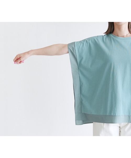 reca(レカ)の「ドライタッチポンチョプルオーバー(Tシャツ/カットソー・レディース・ブルー/ブラック/オフホワイト・FREE)」の19枚目の写真