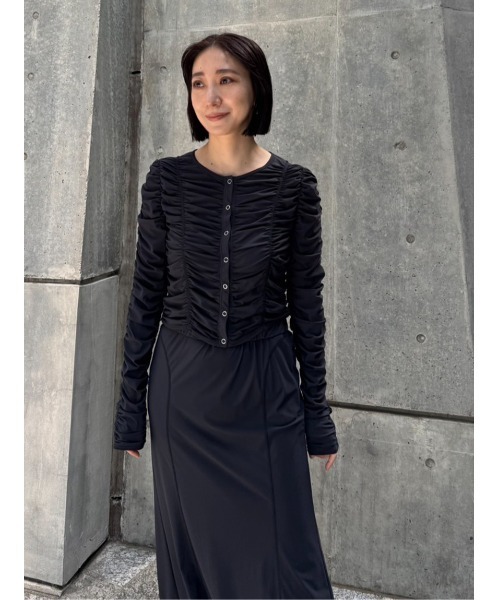 styling/（スタイリング）の「【S/S(エスバイエス)】＜ウォッシャブル・UVカット＞カーディガン（カーディガン/ボレロ・レディース・ブラック/カーキ・FREE）」の2枚目の写真