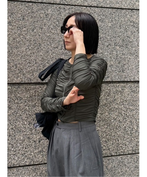 styling/（スタイリング）の「【S/S(エスバイエス)】＜ウォッシャブル・UVカット＞カーディガン（カーディガン/ボレロ・レディース・ブラック/カーキ・FREE）」の19枚目の写真