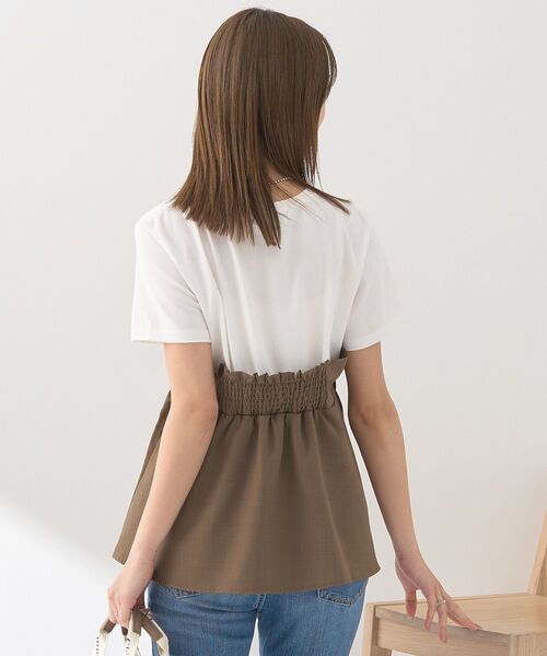 earth music&ecology（アースミュージックアンドエコロジー）の「ビスチェドッキングプルオーバー（Tシャツ/カットソー・レディース・グレー/ブラック/モカ・FREE）」の9枚目の写真