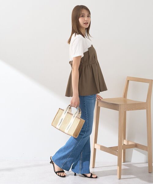 earth music&ecology（アースミュージックアンドエコロジー）の「ビスチェドッキングプルオーバー（Tシャツ/カットソー・レディース・グレー/ブラック/モカ・FREE）」の11枚目の写真