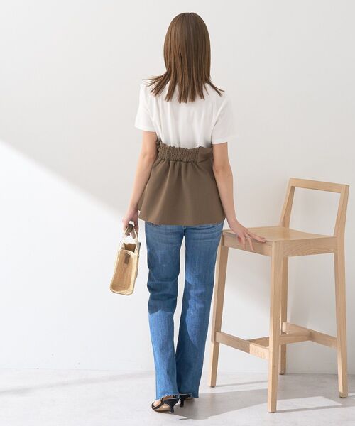 earth music&ecology（アースミュージックアンドエコロジー）の「ビスチェドッキングプルオーバー（Tシャツ/カットソー・レディース・グレー/ブラック/モカ・FREE）」の12枚目の写真