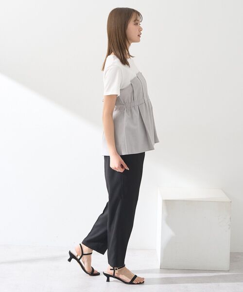 earth music&ecology（アースミュージックアンドエコロジー）の「ビスチェドッキングプルオーバー（Tシャツ/カットソー・レディース・グレー/ブラック/モカ・FREE）」の17枚目の写真