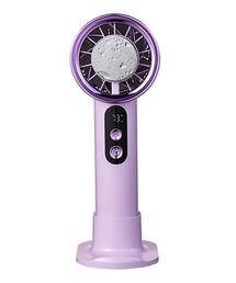 Cinderella（シンデレラ）の「ハンディファン スタンド 冷却 小型扇風機 扇風機 携帯扇風機 ハンディ ストラップ 大風量 夏 充電式 コンパクト 持ち運び 手持ち 冷却プレート おしゃれ 長持ち 小型 軽量 軽い typeC 黒 ブラック 白 ホワイト 紫 パープル（生活家電）」