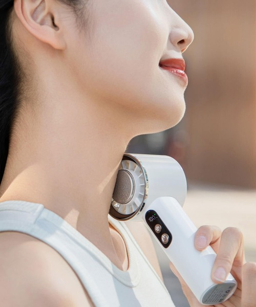 Cinderella(シンデレラ)の「ハンディファン スタンド 冷却 小型扇風機 扇風機 携帯扇風機 ハンディ ストラップ 大風量 夏 充電式 コンパクト 持ち運び 手持ち 冷却プレート おしゃれ 長持ち 小型 軽量 軽い typeC 黒 ブラック 白 ホワイト 紫 パープル(生活家電・レディース・ブラック/ホワイト/パープル・FREE)」の9枚目の写真