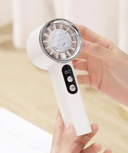 Cinderella(シンデレラ)の「ハンディファン スタンド 冷却 小型扇風機 扇風機 携帯扇風機 ハンディ ストラップ 大風量 夏 充電式 コンパクト 持ち運び 手持ち 冷却プレート おしゃれ 長持ち 小型 軽量 軽い typeC 黒 ブラック 白 ホワイト 紫 パープル(生活家電・レディース・ブラック/ホワイト/パープル・FREE)」の7枚目の写真