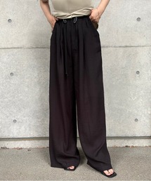linen wide relax pants /コード付き ワイド リラックス パンツ