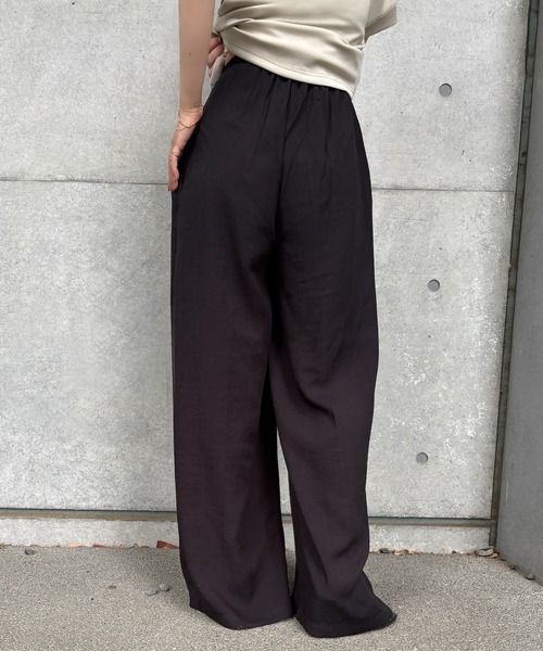 LAULEN(ローレン)の「linen wide relax pants /コード付き ワイド リラックス パンツ(その他パンツ・レディース・ブラック/ベージュ/アイボリー・FREE)」の13枚目の写真