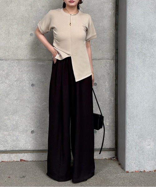 LAULEN(ローレン)の「linen wide relax pants /コード付き ワイド リラックス パンツ(その他パンツ・レディース・ブラック/ベージュ/アイボリー・FREE)」の12枚目の写真