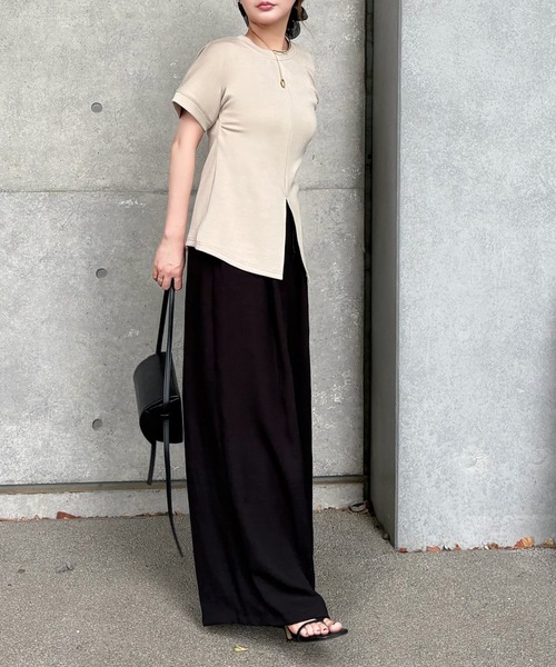 LAULEN(ローレン)の「linen wide relax pants /コード付き ワイド リラックス パンツ(その他パンツ・レディース・ブラック/ベージュ/アイボリー・FREE)」の11枚目の写真