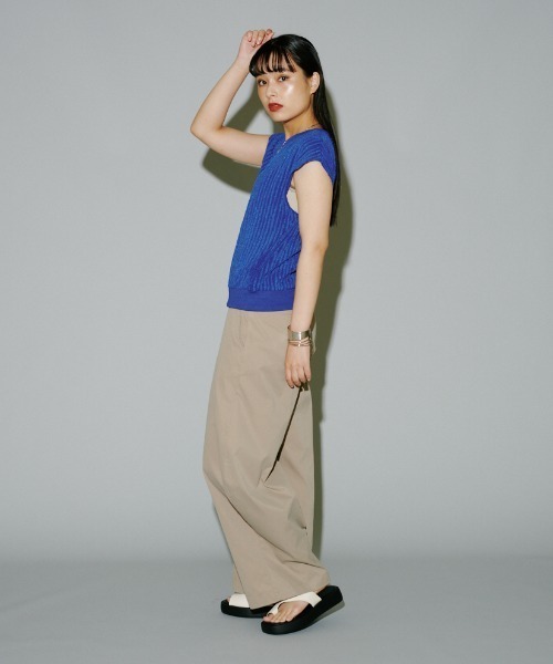 terrace(テラス)の「ビラビラカットストライププルオーバー(Tシャツ/カットソー・レディース・オフホワイト/ブルー/ブラック/ベージュ・MEDIUM)」の11枚目の写真