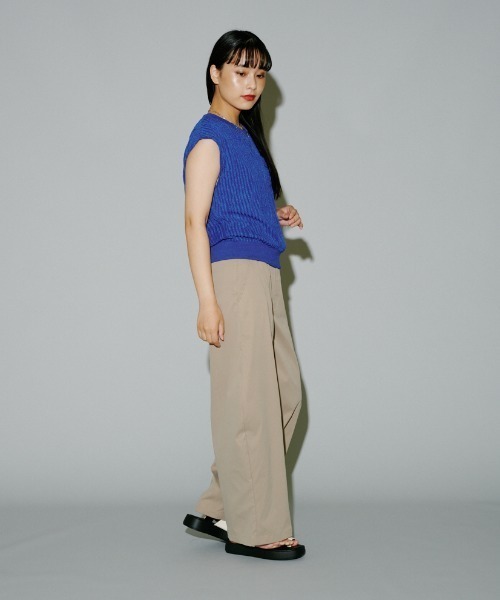 terrace(テラス)の「ビラビラカットストライププルオーバー(Tシャツ/カットソー・レディース・オフホワイト/ブルー/ブラック/ベージュ・MEDIUM)」の13枚目の写真