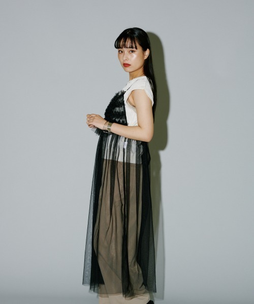 terrace(テラス)の「ビラビラカットストライププルオーバー(Tシャツ/カットソー・レディース・オフホワイト/ブルー/ブラック/ベージュ・MEDIUM)」の19枚目の写真