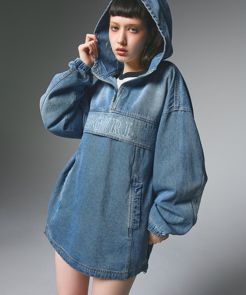 DENIM ANORAK DRESS（ワンピース）｜X-girl（エックスガール）の