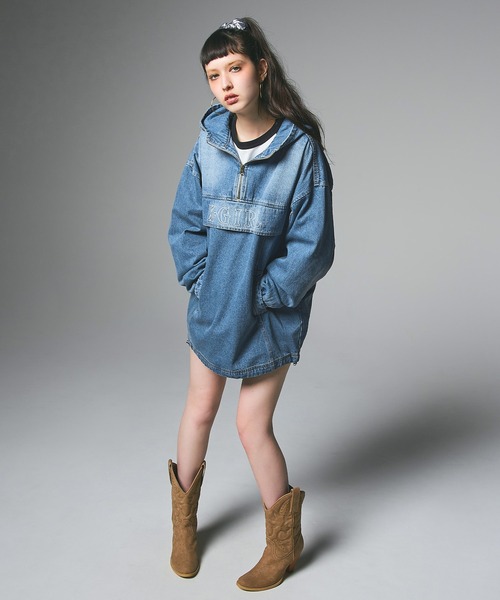 DENIM ANORAK DRESS（ワンピース）｜X-girl（エックスガール）の