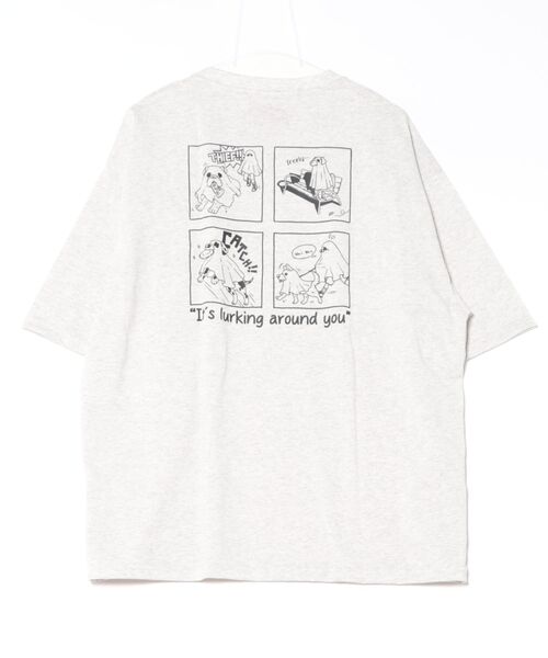CORISCO（コリスコ）の「アニマルお化け柄Tシャツ(M1)（Tシャツ/カットソー・メンズ・ブラック/オートミール/チャコールグレー/ホワイト・MEDIUM/LARGE/X-LARGE）」の8枚目の写真