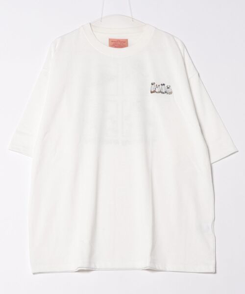 CORISCO（コリスコ）の「アニマルお化け柄Tシャツ(M1)（Tシャツ/カットソー・メンズ・ブラック/オートミール/チャコールグレー/ホワイト・MEDIUM/LARGE/X-LARGE）」の12枚目の写真