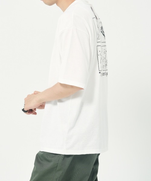 CORISCO（コリスコ）の「アニマルお化け柄Tシャツ(M1)（Tシャツ/カットソー・メンズ・ブラック/オートミール/チャコールグレー/ホワイト・MEDIUM/LARGE/X-LARGE）」の10枚目の写真