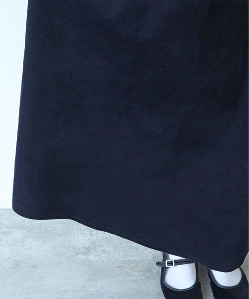 bulle de savon（ビュルデサボン）の「細コール 丸衿ワンピース（ワンピース・レディース・ネイビー/ブルー・FREE）」の18枚目の写真