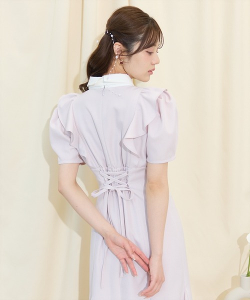 【タグ付き】ウィルセレクション＊ヨーク切り替えリボンタイマーメイドワンピース セール】ヨーク切り替えリボンタイマーメイドワンピース