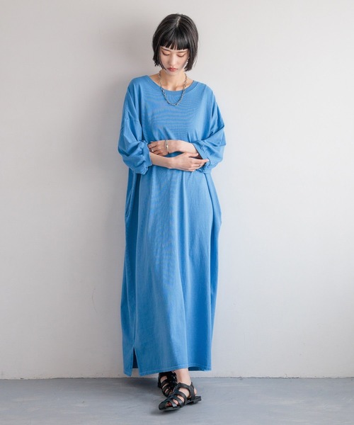 LOWRYS FARM（ローリーズファーム）の「モンスタールーズワンピース497281（ワンピース・レディース・ブラック/グレー/チャコールグレー/ブルー・FREE）」の4枚目の写真