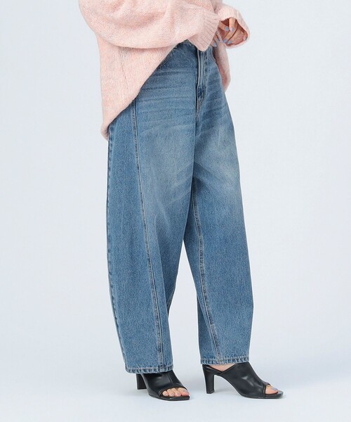 BEAMS HEART（ビームスハート）の「デニム コクーン パンツ（デニムパンツ・レディース・ブラック/ブルー・MEDIUM/SMALL）」の9枚目の写真