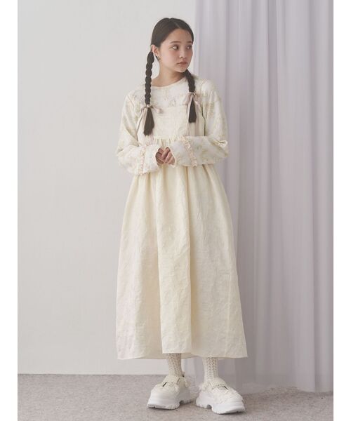 セール】バックリボンジャガードキャミワンピース（ワンピース