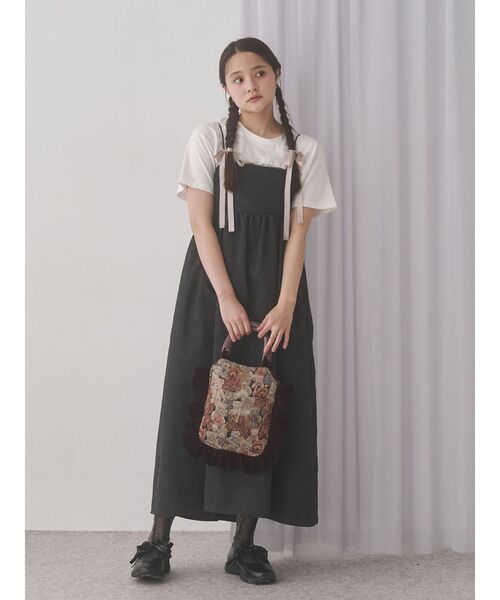 セール】バックリボンジャガードキャミワンピース（ワンピース