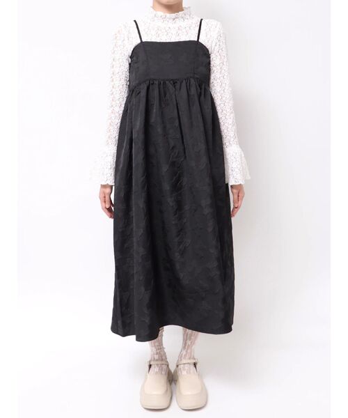 セール】バックリボンジャガードキャミワンピース（ワンピース