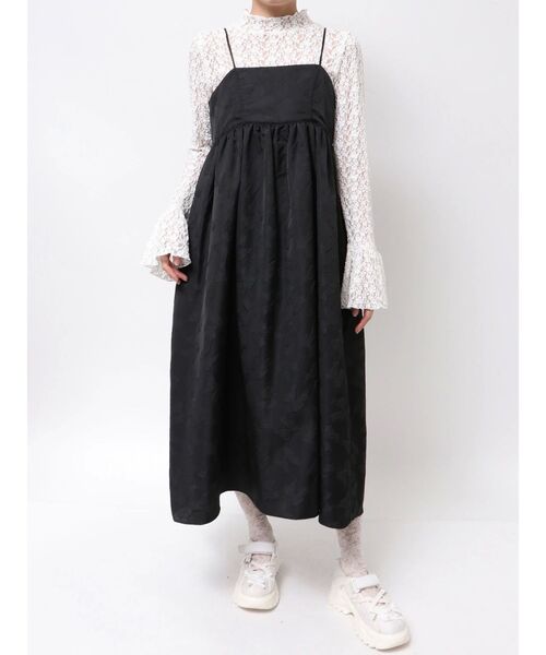 セール】バックリボンジャガードキャミワンピース（ワンピース