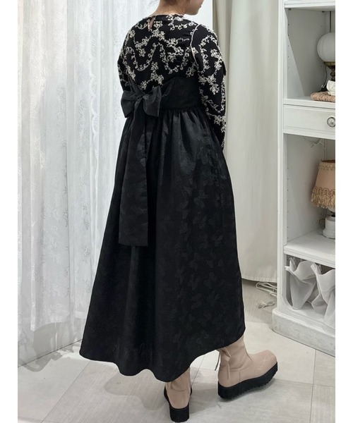 セール】バックリボンジャガードキャミワンピース（ワンピース