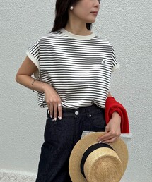 fredy emue | 【GEVACO/ゲバコ】クルーネックフレンチスリーブTシャツ(Tシャツ/カットソー)