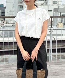 fredy emue（フレディエミュ）の「【GEVACO/ゲバコ】クルーネックフレンチスリーブTシャツ（Tシャツ/カットソー）」