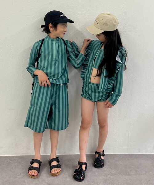 CIAOPANIC TYPY（チャオパニックティピー）の「【WEB限定】【KIDS】【水陸両用】スイムウェア柄ショーツ（水着・キッズ・グリーン/オレンジ・MEDIUM/X-LARGE/XX-LARGE/SMALL/LARGE）」の3枚目の写真