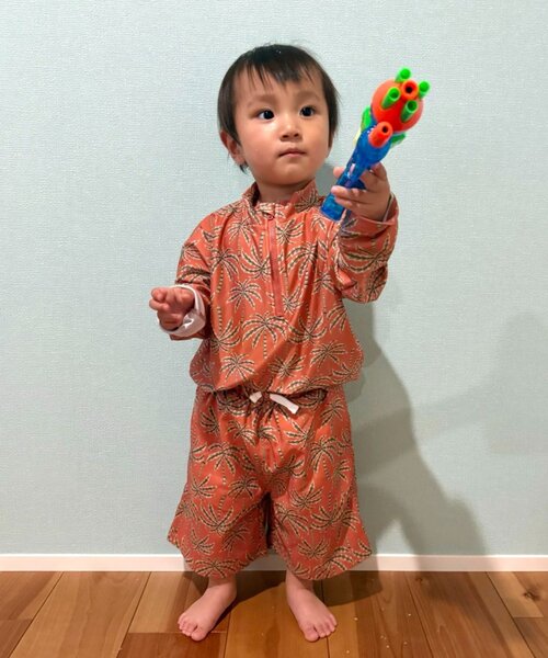 CIAOPANIC TYPY（チャオパニックティピー）の「【WEB限定】【KIDS】【水陸両用】スイムウェア柄ショーツ（水着・キッズ・グリーン/オレンジ・MEDIUM/X-LARGE/XX-LARGE/SMALL/LARGE）」の8枚目の写真