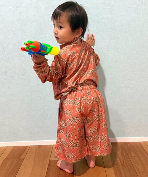 CIAOPANIC TYPY（チャオパニックティピー）の「【WEB限定】【KIDS】【水陸両用】スイムウェア柄ショーツ（水着・キッズ・グリーン/オレンジ・MEDIUM/X-LARGE/XX-LARGE/SMALL/LARGE）」の9枚目の写真