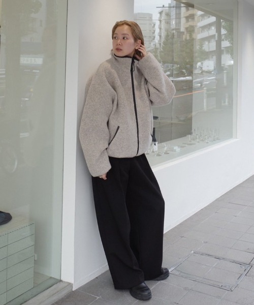 Woolboa Zip Jacket（ノーカラージャケット）｜TODAYFUL（トゥデイフル