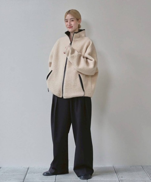 Woolboa Zip Jacket（ノーカラージャケット）｜TODAYFUL（トゥデイフル