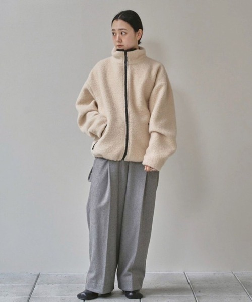 Woolboa Zip Jacket（ノーカラージャケット）｜TODAYFUL（トゥデイフル