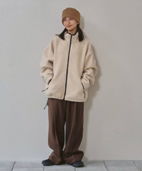 Woolboa Zip Jacket（ノーカラージャケット）｜TODAYFUL（トゥデイフル