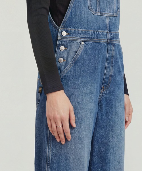 G-STAR(ジースター)の「Straight Leg Dungaree/リラックスストレートオーバーオール(サロペット/オーバーオール・レディース・インディゴブルー・SMALL/X-SMALL)」の5枚目の写真