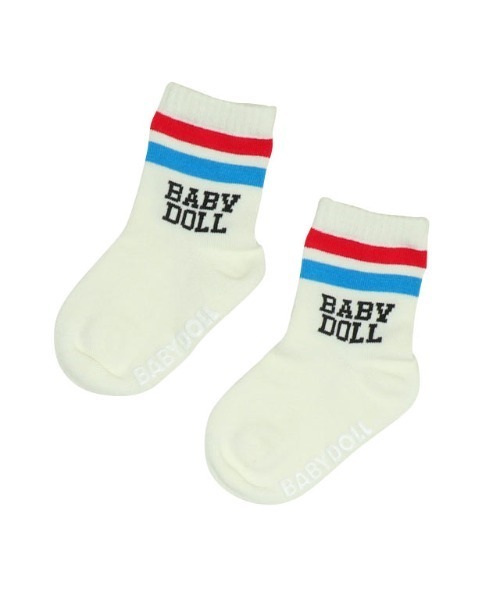 BABYDOLL(ベビードール)の「ライン クルーソックスセット 0778(ソックス/靴下・キッズ・グレー系その他/グリーン系その他/パープル系その他・SS/S/M/L)」の7枚目の写真