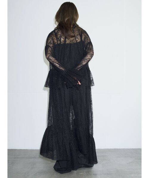 Htage（テージ）の「【Htage】レースシアーボリュームワンピース（ワンピース・レディース・ブラック/オフホワイト・FREE）」の9枚目の写真