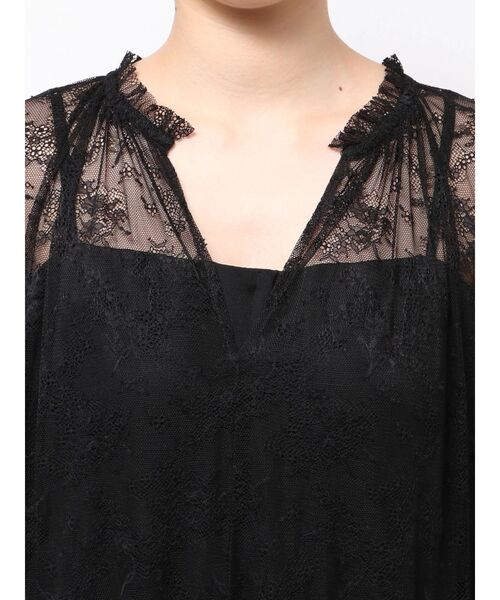 Htage（テージ）の「【Htage】レースシアーボリュームワンピース（ワンピース・レディース・ブラック/オフホワイト・FREE）」の14枚目の写真