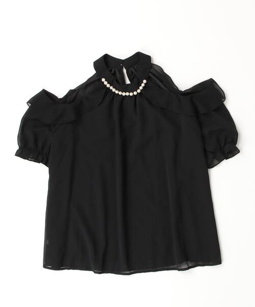 gossip！ロサンゼルス（ゴシップロサンゼルス）の「オフショルダートップス（シャツ/ブラウス・レディース・ホワイト/アイボリー/ブラック・M/L）」の8枚目の写真