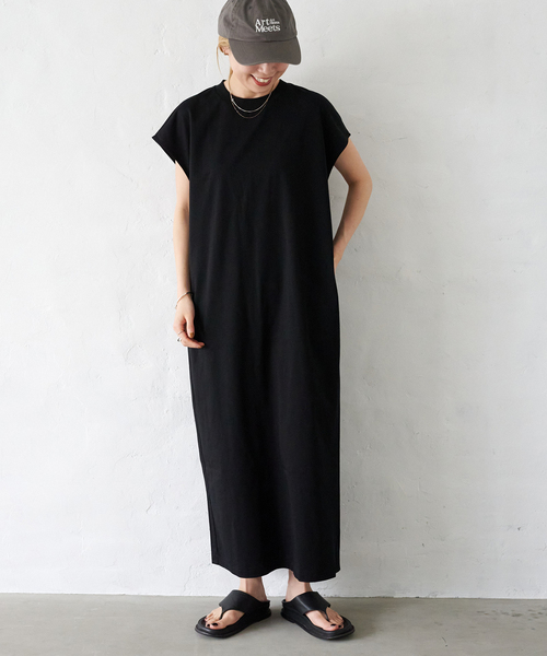 IN THE MARKET｜ロゴ入りカットワンピース セール】カットワークデザインカットソーワンピース（ワンピース