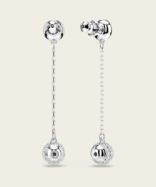 SWAROVSKI（スワロフスキー）の「【公式】【スワロフスキー】Una Angelic ドロップピアス, ラウンドカット, ホワイト, ロジウム・プレーティング（ピアス（両耳用）・レディース・ホワイト・ONESIZE）」の7枚目の写真
