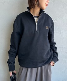 FRED PERRY（フレッドペリー）の「[FRED PERRY フレッドペリー] ワンポイントロゴ刺繍 ハーフジップスウェット M3574（スウェット）」